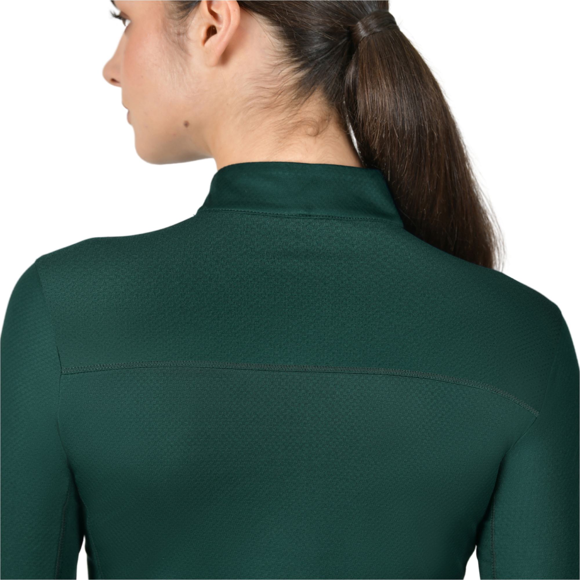 2025 Dublin Femmes à Respiration Longue Manche Équitation Top 1027709 - Dark Emerald Green